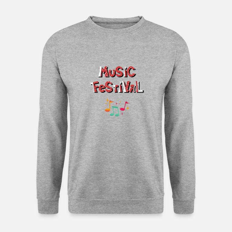 Harlekin-Festival-Musik - Unisex Pullover - Weißgrau meliert