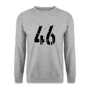 46 Number 46 - Unisex Sweatshirt - salt & pepper - Front - Alina (178cm) & Michal (187cm)