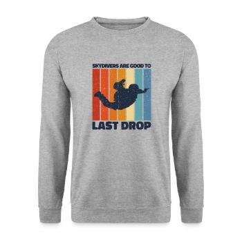Citation drôle de parachutiste : cadeau parfait ! - Sweat-shirt Unisexe - gris chiné - Devant - Alina (178cm) & Michal (187cm)
