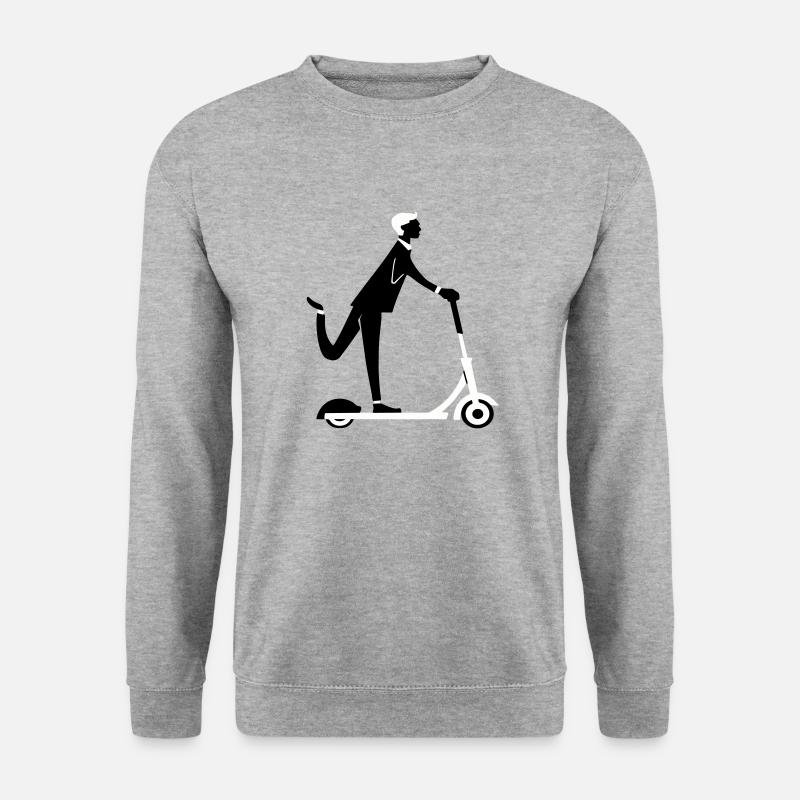 Man on a scooter - Unisex Sweatshirt - salt & pepper
