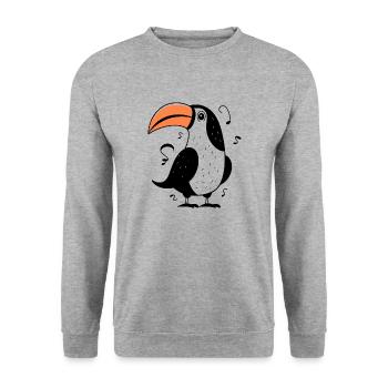 Bande dessinée Toucan - Sweat-shirt Unisexe - gris chiné - Devant - Alina (178cm) & Michal (187cm)
