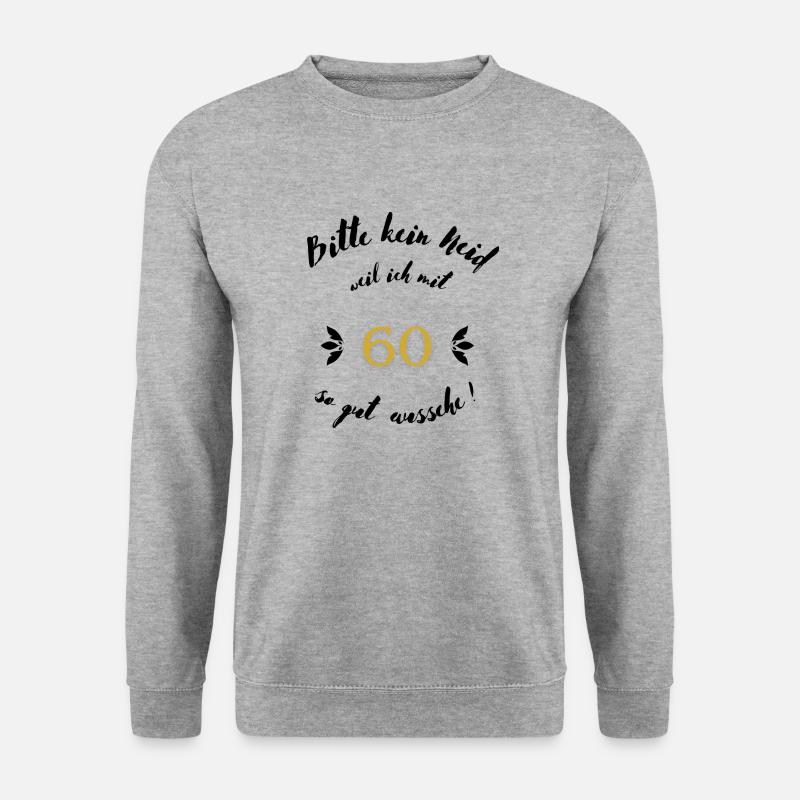 60er Schwarz - Unisex Pullover - Weißgrau meliert