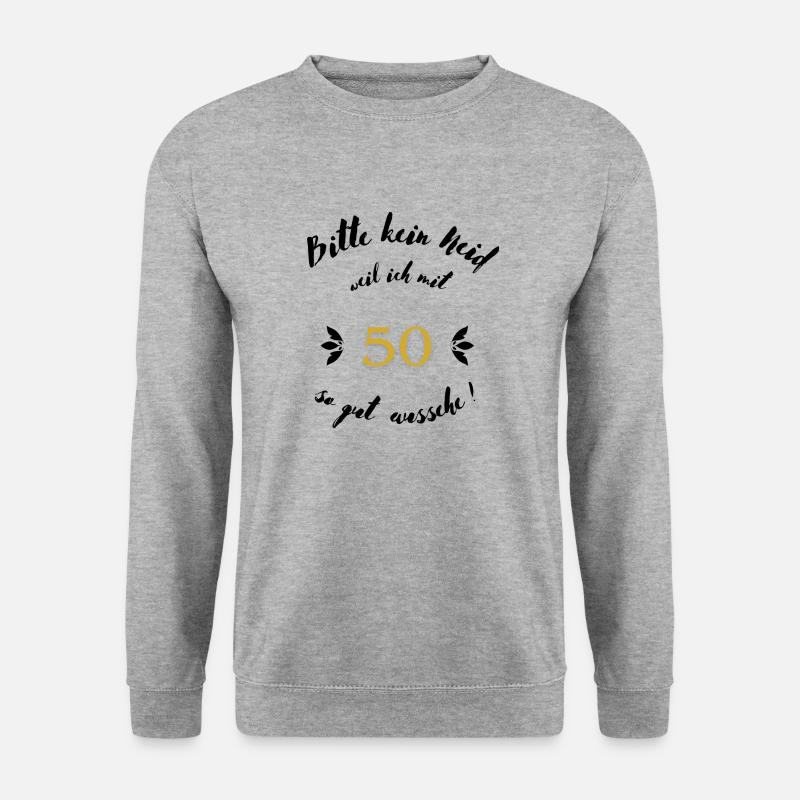 50er Schwarz - Unisex Pullover - Weißgrau meliert