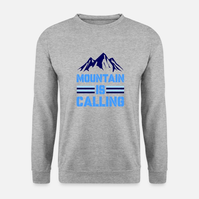 mountain adventure is calling - Unisex Pullover - Weißgrau meliert