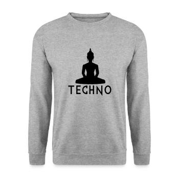 Techno music - Unisex Sweatshirt - salt & pepper - Front - Alina (178cm) & Michal (187cm)