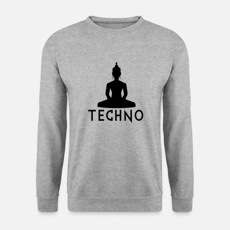 Techno-Musik - Unisex Pullover - Weißgrau meliert