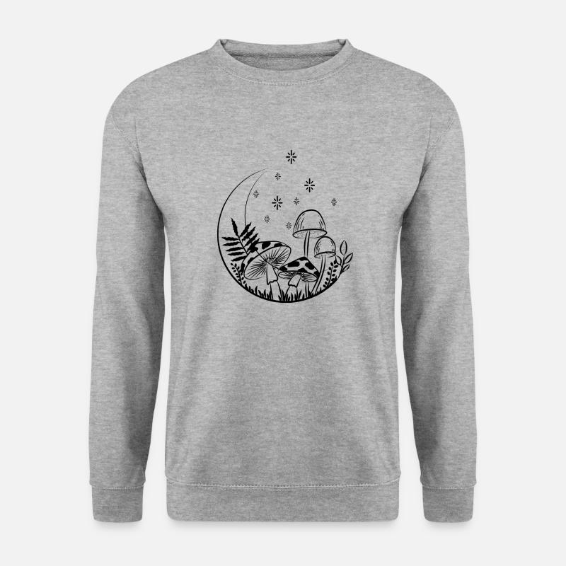 Nacht-Pilze - Unisex Pullover - Weißgrau meliert