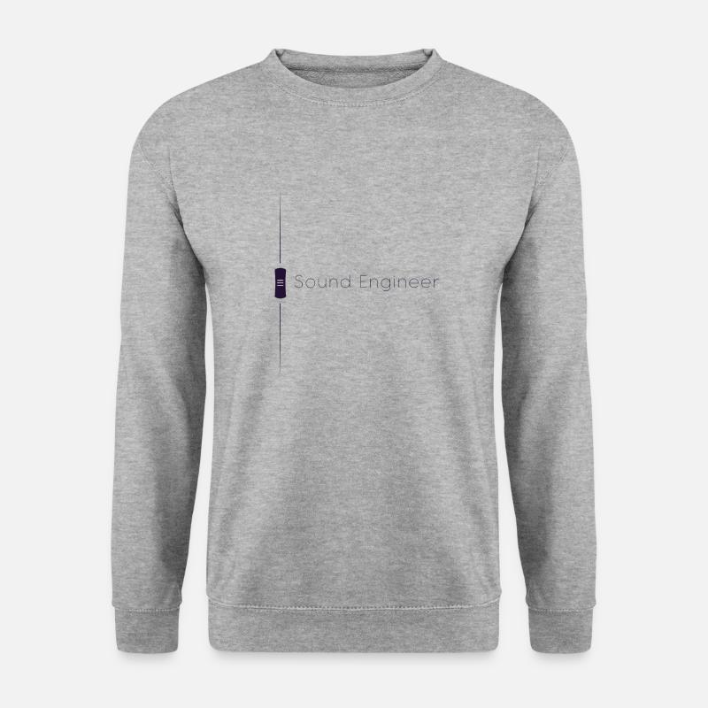 Tontechniker Fader Lila - Unisex Pullover - Weißgrau meliert