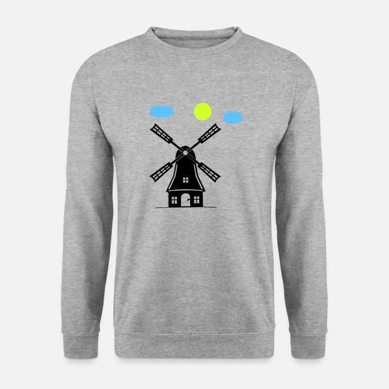 Moulin à vent - Sweat-shirt Unisexe - gris chiné