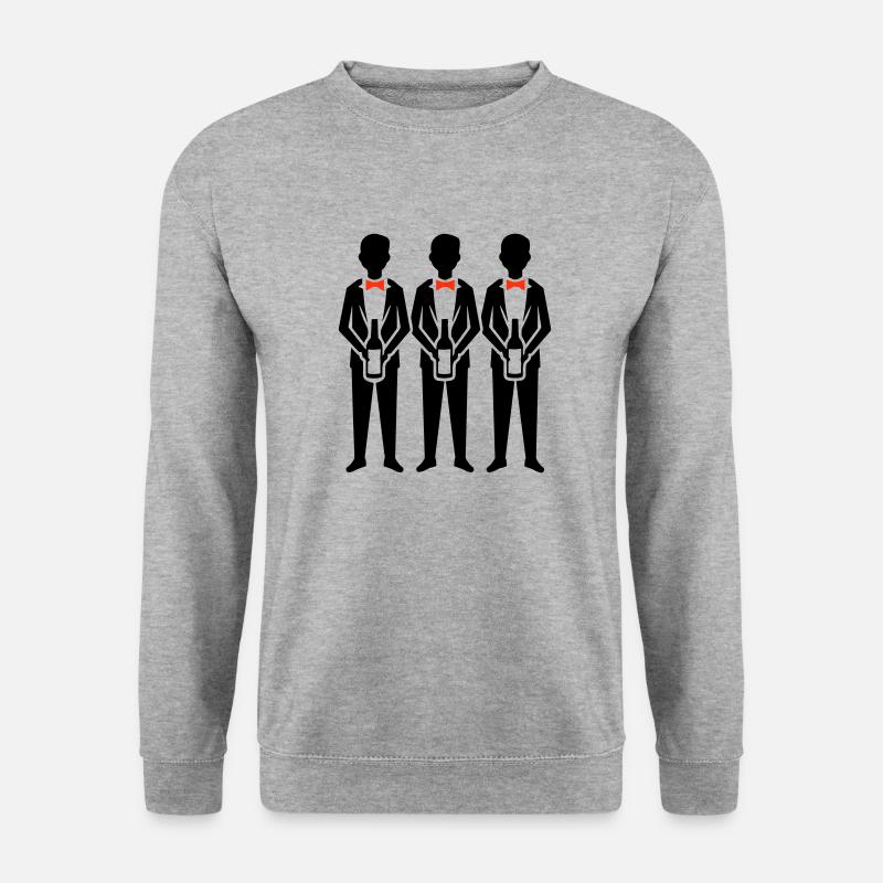 Bräutigam Team Junggesellenabschied - Unisex Pullover - Weißgrau meliert
