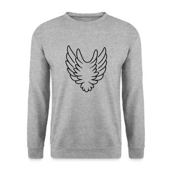 Ailes d'ange - Sweat-shirt Unisexe - gris chiné - Devant - Alina (178cm) & Michal (187cm)