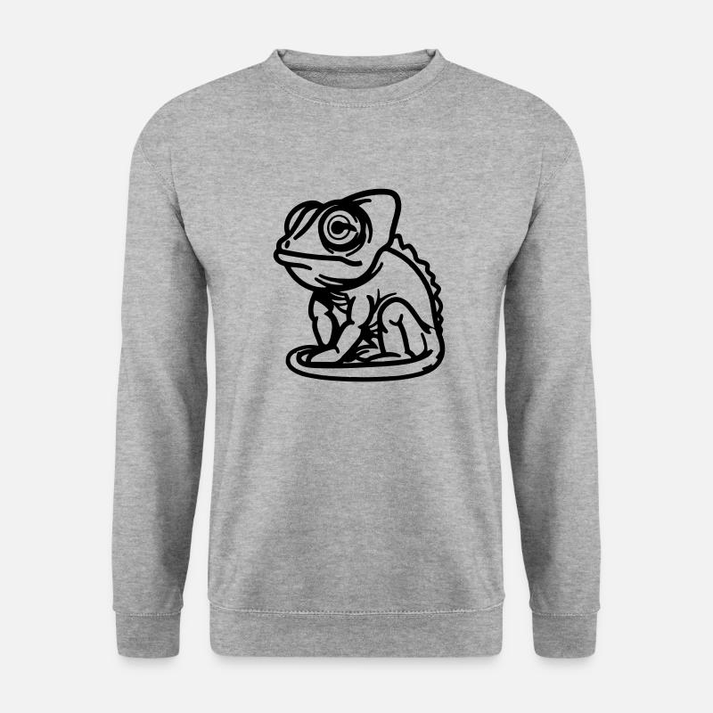 Chamäleon - Unisex Pullover - Weißgrau meliert