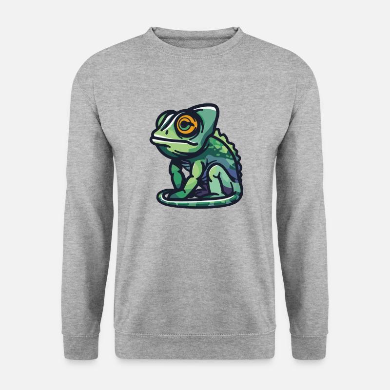 Chamäleon - Unisex Pullover - Weißgrau meliert