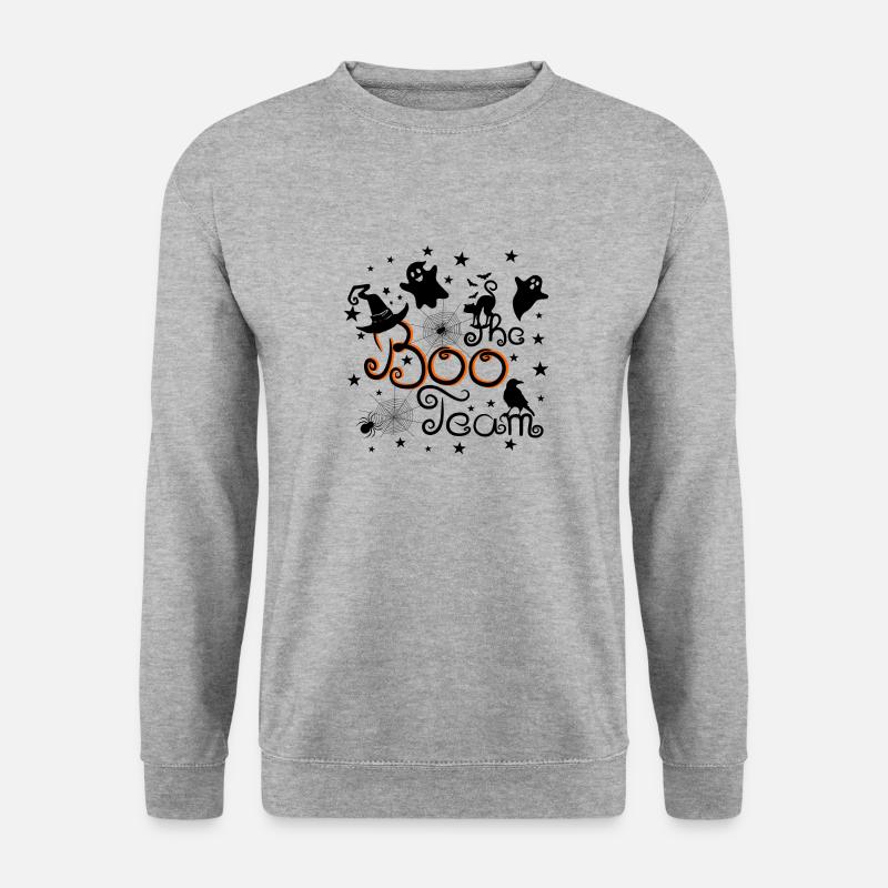 the Boo Team Halloween - Unisex Pullover - Weißgrau meliert