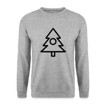 Sapin de noel - Sweat-shirt Unisexe - gris chiné - Devant - Alina (178cm) & Michal (187cm)