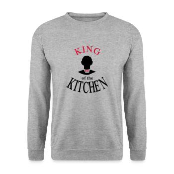Cadeaux de Noël pour hommes - Sweat-shirt Unisexe - gris chiné - Devant - Alina (178cm) & Michal (187cm)