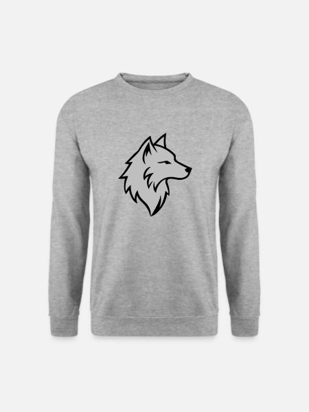 Logo Loup Animal - Sweat-shirt Unisexe - gris chiné