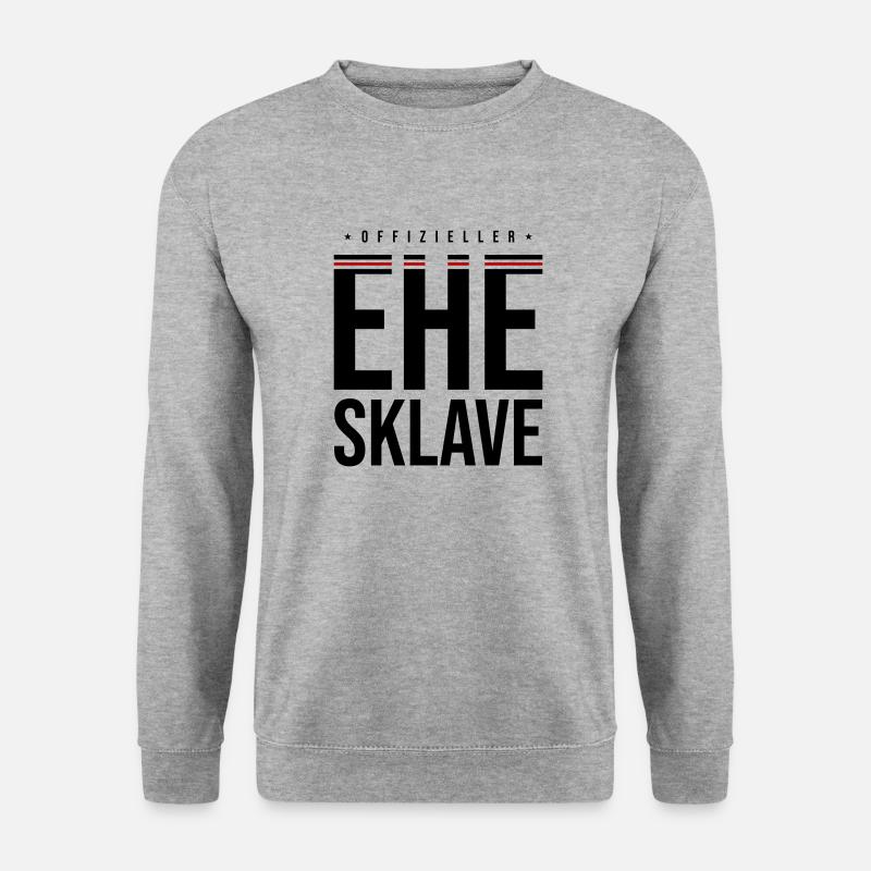 Ehesklave Hochzeit Lustig - Unisex Pullover - Weißgrau meliert