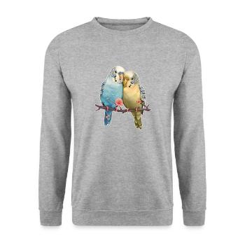 Budgies - Sweat-shirt Unisexe - gris chiné - Devant - Alina (178cm) & Michal (187cm)