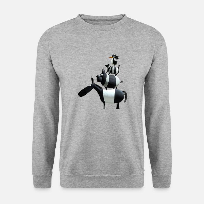 Stadtmusikanten "Funny" - Unisex Pullover - Weißgrau meliert