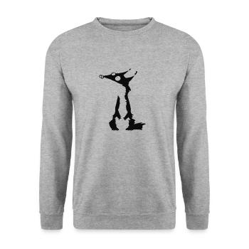 Black Fox no 3 - Unisex Sweatshirt - salt & pepper - Front - Alina (178cm) & Michal (187cm)