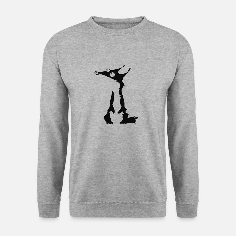 Schwarz Fuchs kein 3 - Unisex Pullover - Weißgrau meliert
