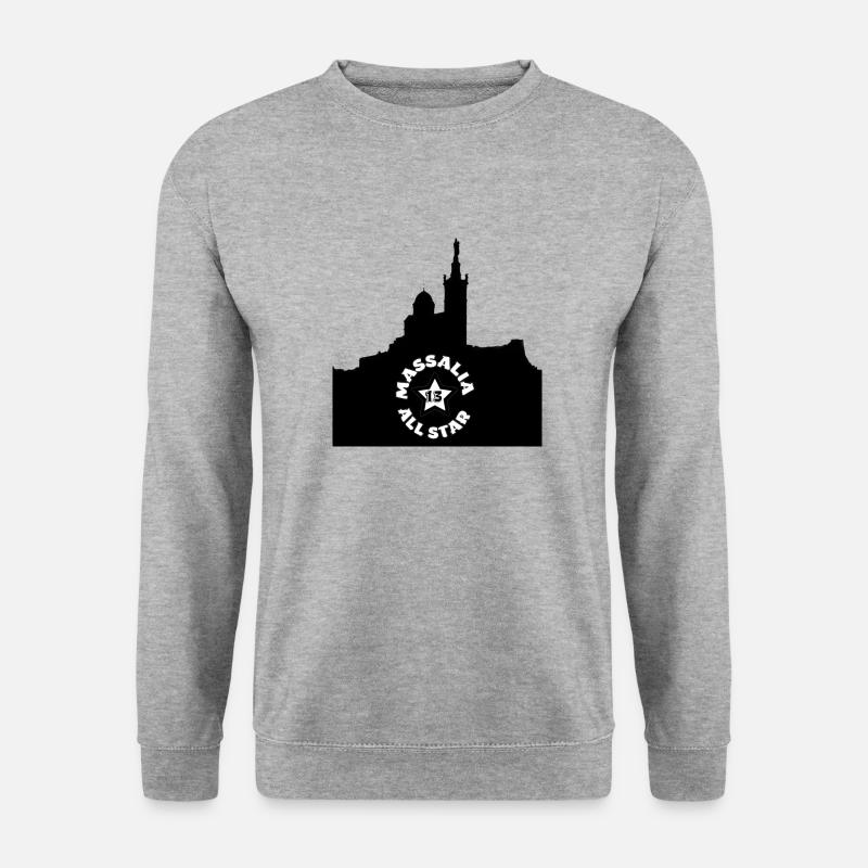 Massalia All-Star - Unisex Pullover - Weißgrau meliert