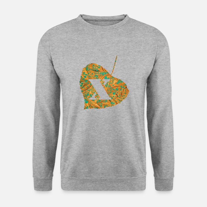 Feuille E 95 x - Sweat-shirt Unisexe - gris chiné