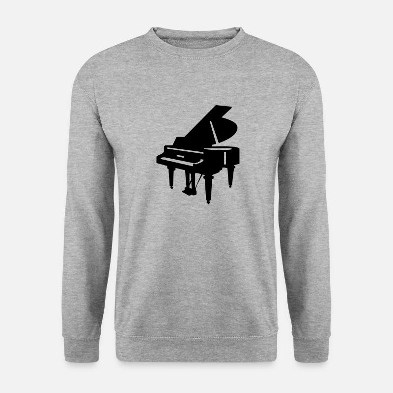 Piano - Unisex Pullover - Weißgrau meliert