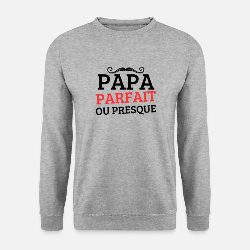 FAST PERFEKTER PAPA - Unisex Pullover - Weißgrau meliert