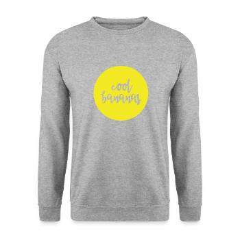 Coole Bananen - Unisex Pullover - Weißgrau meliert - Vorne - Alina (178cm) & Michal (187cm)