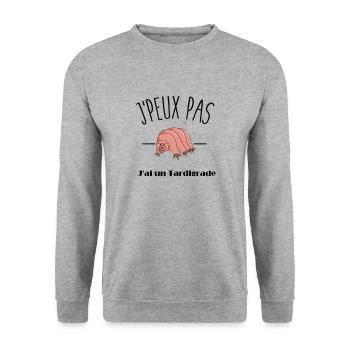 Tardigrade - Unisex Sweatshirt - salt & pepper - Front - Alina (178cm) & Michal (187cm)