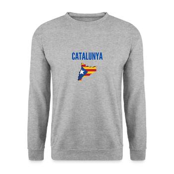catalunya catalogne cadeau noel regal de nadal - Sweat-shirt Unisexe - gris chiné - Devant - Alina (178cm) & Michal (187cm)