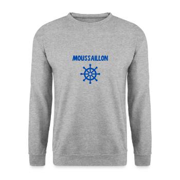 t-shirt bateau jeune marin moussaillon cadeau noel - Sweat-shirt Unisexe - gris chiné - Devant - Alina (178cm) & Michal (187cm)