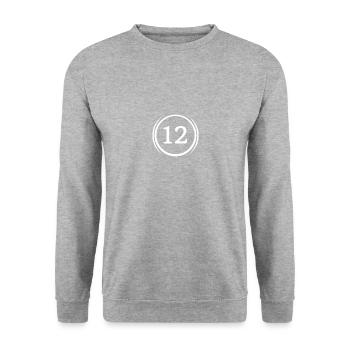 t-shirt aveyron 12 cadeau noel - Sweat-shirt Unisexe - gris chiné - Devant - Alina (178cm) & Michal (187cm)