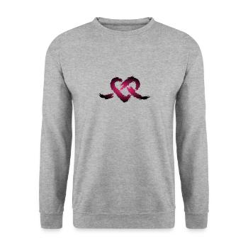 Heart knots - Unisex Sweatshirt - salt & pepper - Front - Alina (178cm) & Michal (187cm)