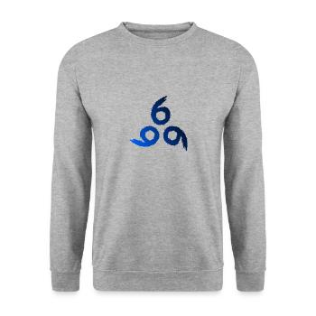 666 Satan symbol - devil - evil - Unisex Sweatshirt - salt & pepper - Front - Alina (178cm) & Michal (187cm)