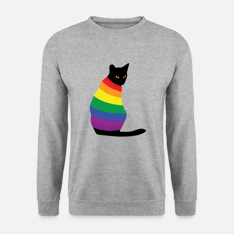 rainbow cat - Unisex Sweatshirt - salt & pepper