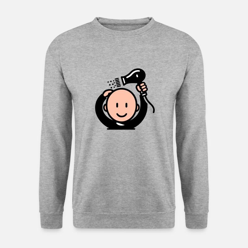 Bald Drying His Hair - Unisex Sweatshirt - salt & pepper