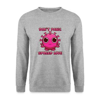 Pas de panique - Sweat-shirt Unisexe - gris chiné - Devant - Alina (178cm) & Michal (187cm)