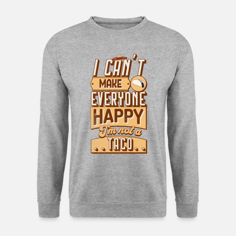 Taco - Unisex Pullover - Weißgrau meliert