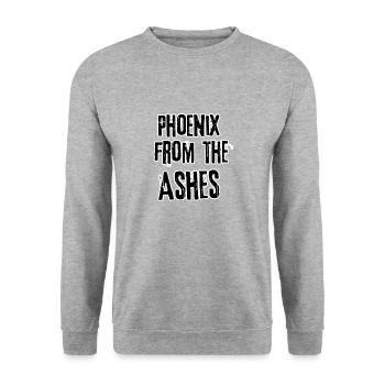 Phoenix from the ashes - Unisex Sweatshirt - salt & pepper - Front - Alina (178cm) & Michal (187cm)