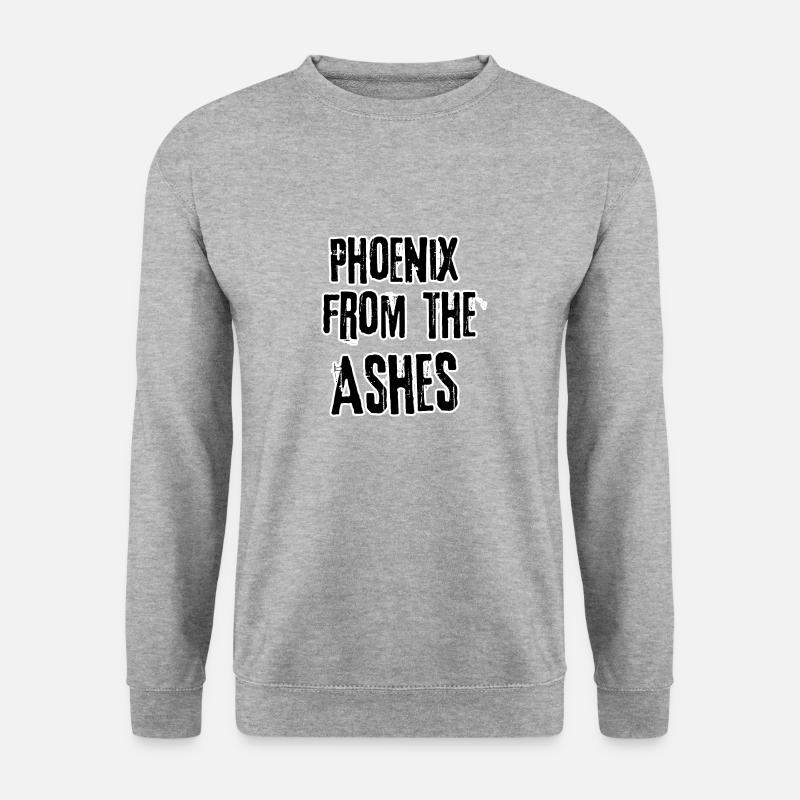 Phoenix from the ashes - Unisex Pullover - Weißgrau meliert
