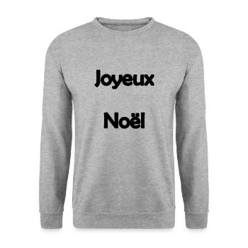 NOËL. ANNEE. ANNIVERSAIRE. RETRAITE. PAPA. MAMAM. - Sweat-shirt Unisexe - gris chiné - Devant - Alina (178cm) & Michal (187cm)