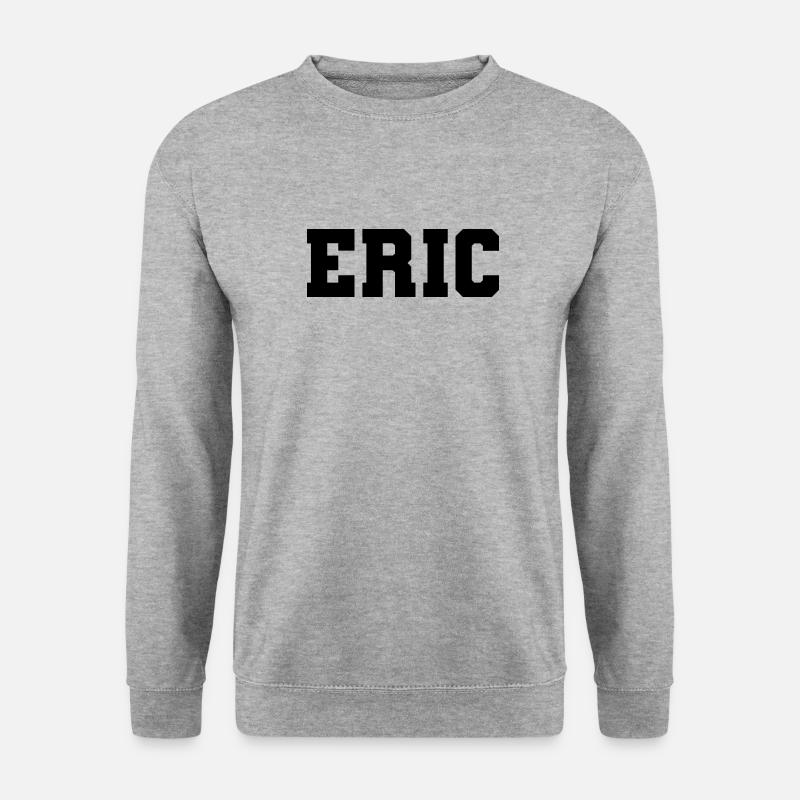 Name - Eric - Unisex Pullover - Weißgrau meliert