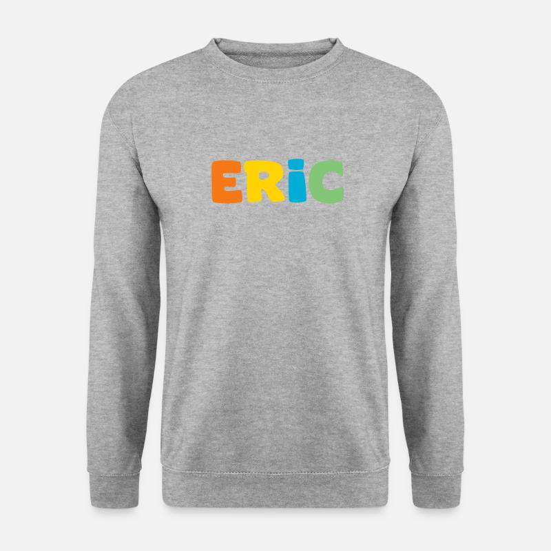 Name - Eric - Unisex Pullover - Weißgrau meliert