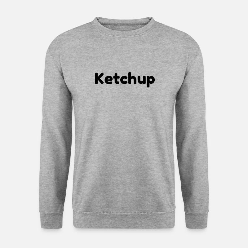 Paarshirt Ketchup-Mayo - Unisex Pullover - Weißgrau meliert