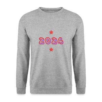 HAPPY NEW YEAR. NEW YEAR'S EVE. NEW YEAR - Unisex Sweatshirt - salt & pepper - Front - Alina (178cm) & Michal (187cm)