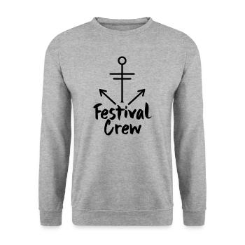 Festival T-Shirt, Konzert T-Shirt, Party T-Shirt - Unisex Pullover - Weißgrau meliert - Vorne - Alina (178cm) & Michal (187cm)