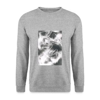 Abstract lines and fog structures - Unisex Sweatshirt - salt & pepper - Front - Alina (178cm) & Michal (187cm)